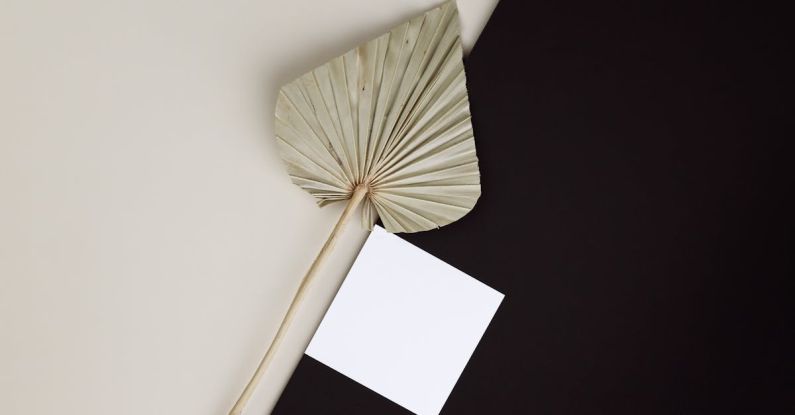 Card Palming - Dried Palm Leaf and a Blank Card